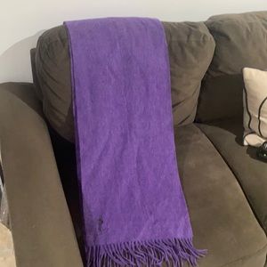 Yves Saint Laurent Wool and Cashmere Fringed Scarf/Wrap